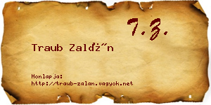 Traub Zalán névjegykártya